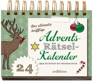 Advents-Rätsel-Kalender mit Weihnachtsdeko von ars dition