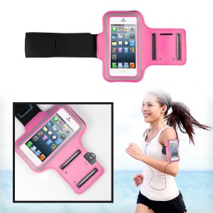 Wasserdichtes Sportarmband in Pink für Handys