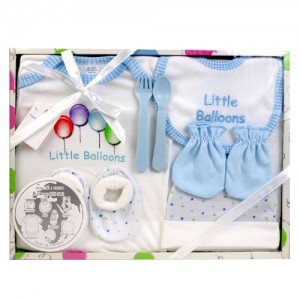 Baby Erstausstattung Neugeborenen Geschenk-Set (8-tlg. Set) mit süßen Muster