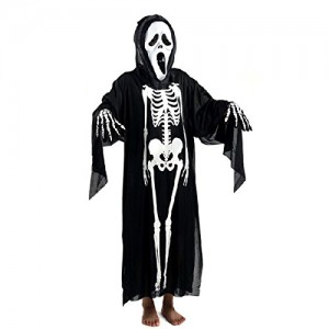 Skelett Kostüme in schwarz
