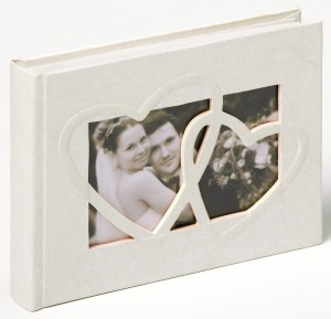 Hochzeitsfotoalbum mit Herzmuster