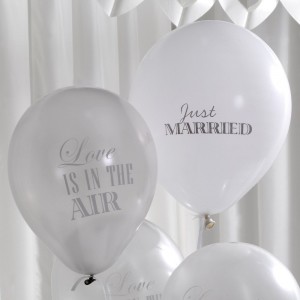 Luftballons für die Hochzeit mit Aufschrift