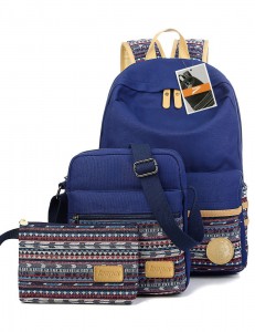 Rucksack, Umhänge Tasche und Handtasche in Blau