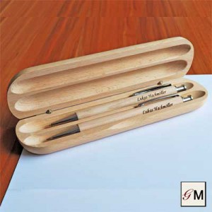 Schreibset mit gravierten Stiften