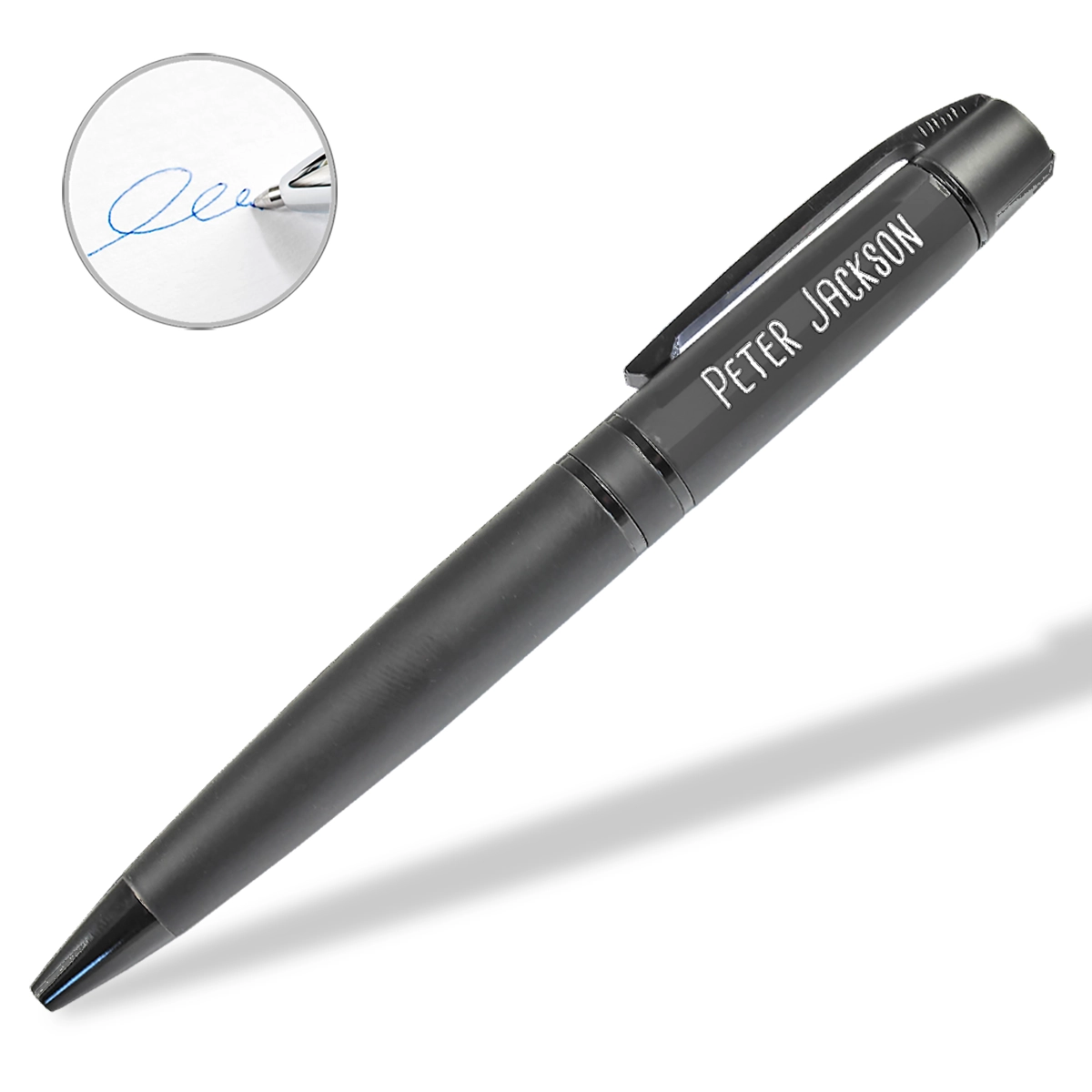 UMA Kugelschreiber Deluxe scharz matt mit Gravur