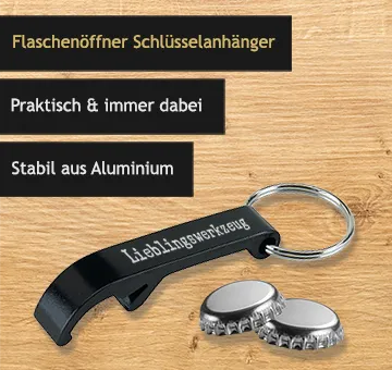 GeschenkeMAXX Teaser Schlüsselanhänger Flaschenöffner personalisiert