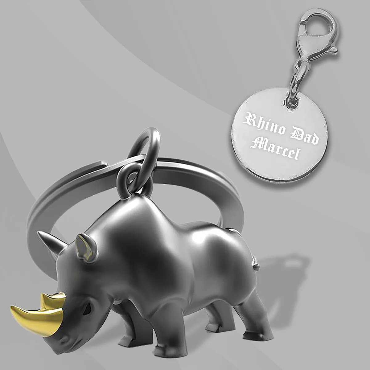 Schlüsselanhänger personalisiert Nashorn
