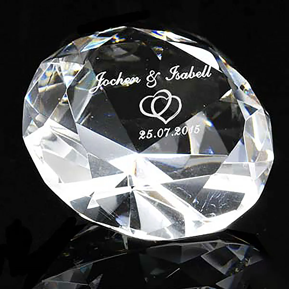 Gravurglas Diamant 10cm mit Gravur