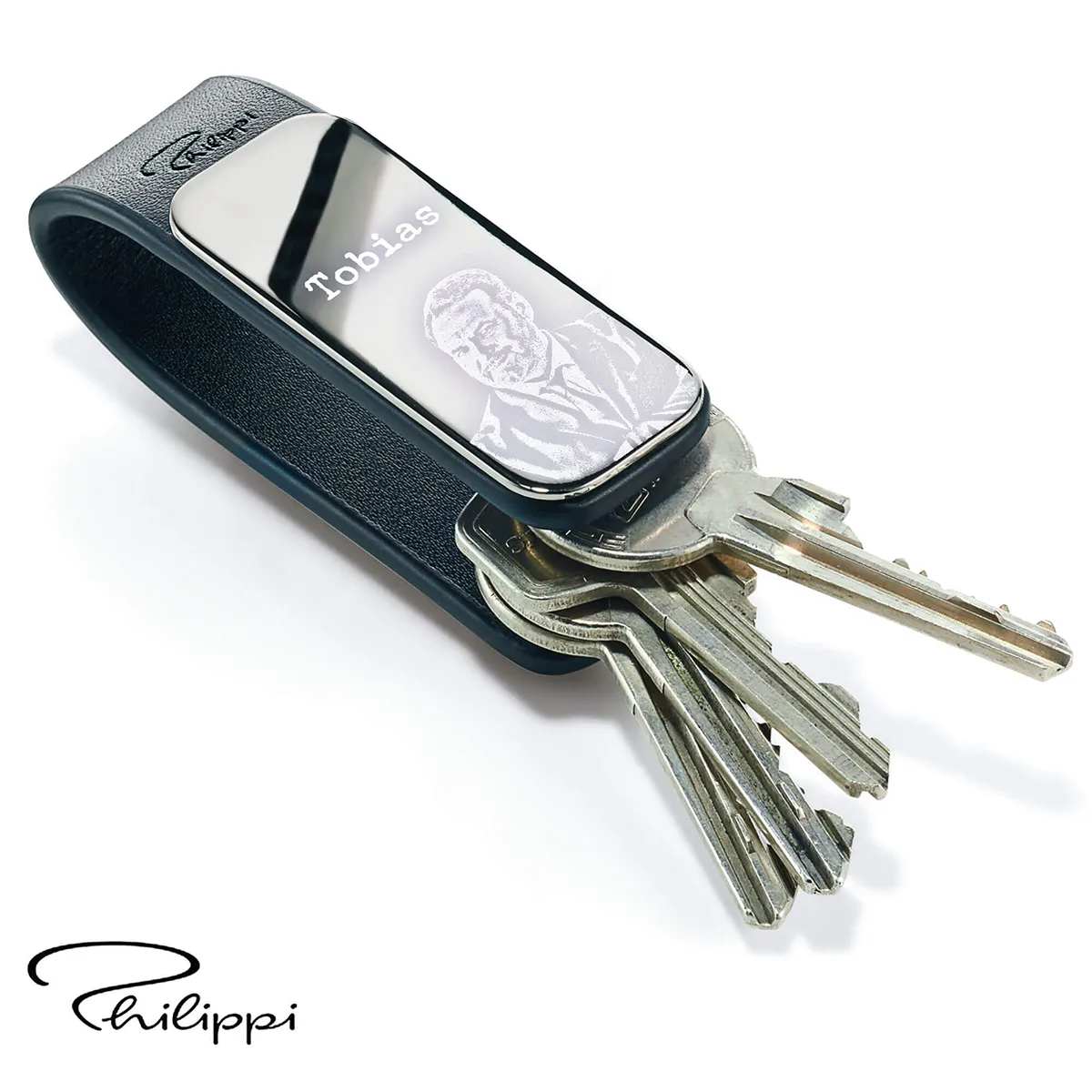 Leder Schlüsselanhänger Patent von Philippi mit Foto