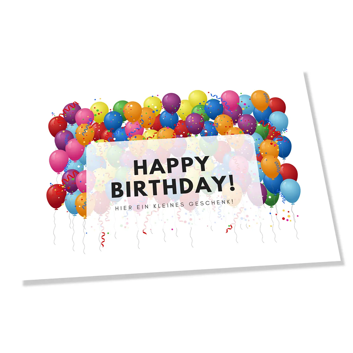 Geburtstagskarte - bunte Luftballons
