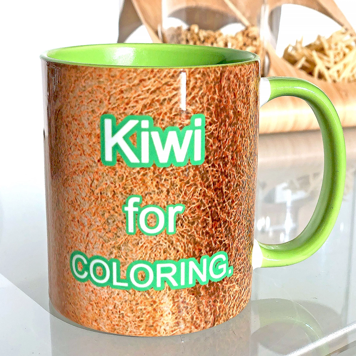FRUIT CUP Kiwi mit individuellem Text gestalten