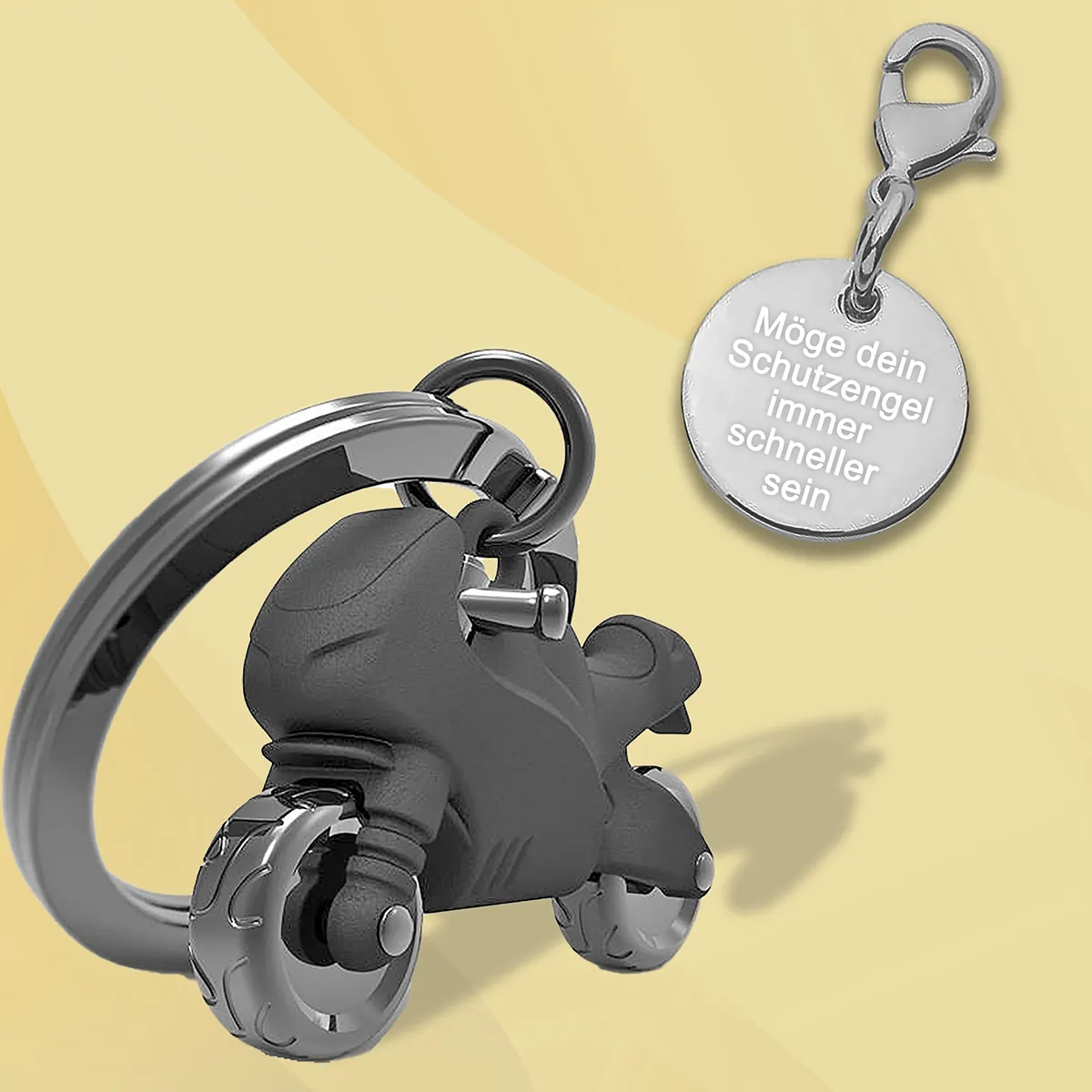 Schlüsselanhänger Rennmotorrad personalisiert