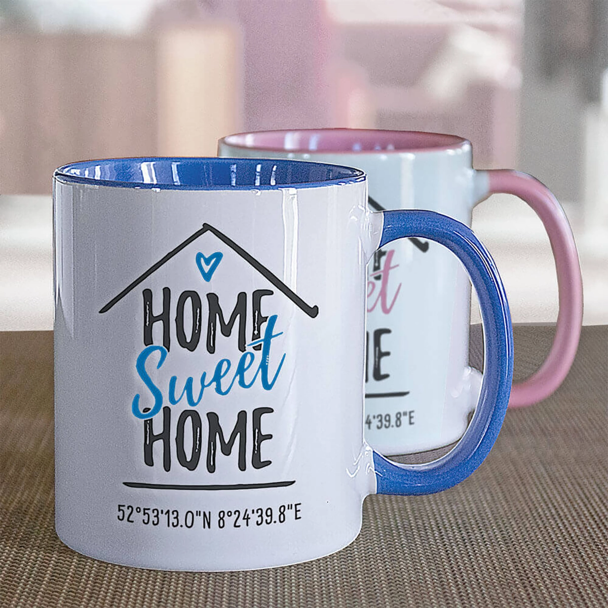 Tasse mit Home Sweet Home Motiv 