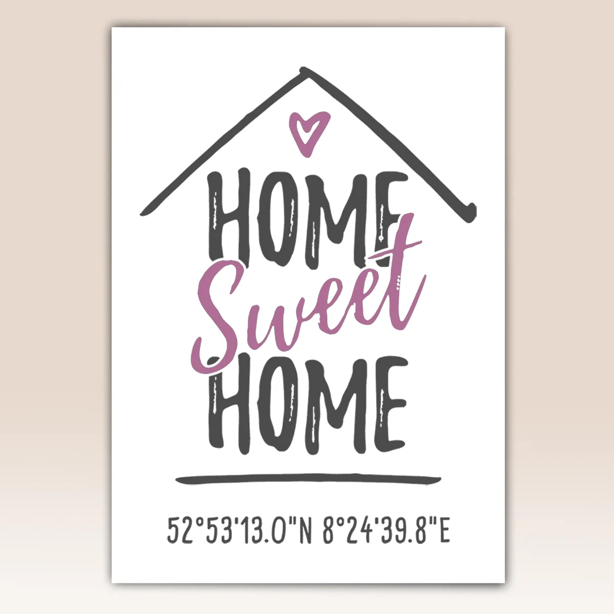 Home sweet Home Poster in Flieder