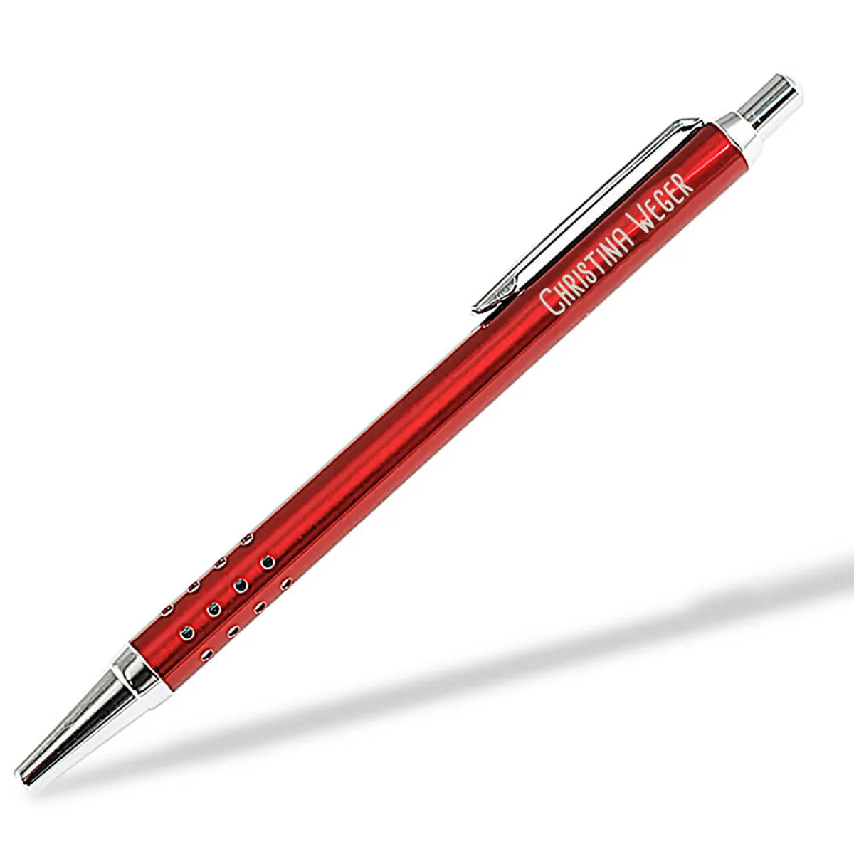 UMA Kugelschreiber Slim mit Gravur in rot
