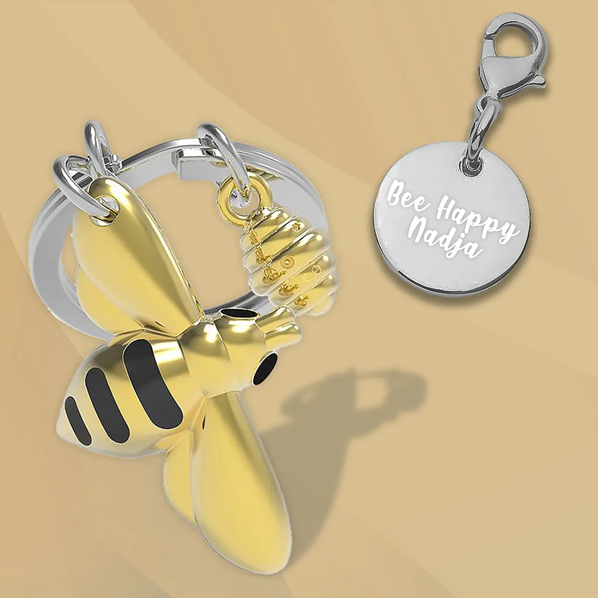 Schlüsselanhänger personalisiert Biene