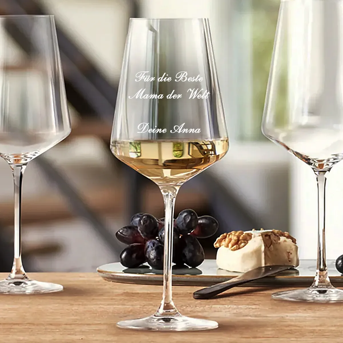 Premium Weißweinglas Puccini von LEONARDO mit Gravur