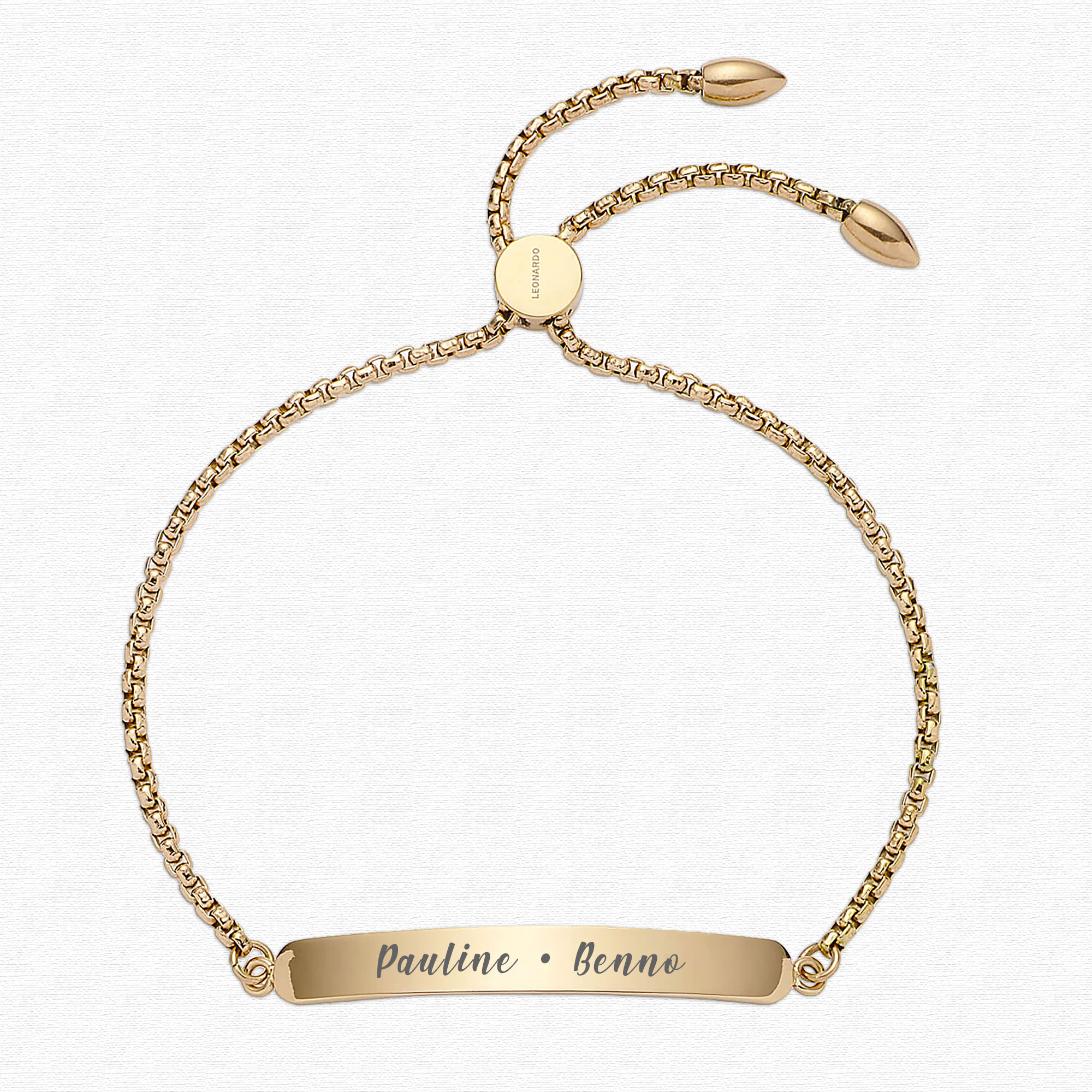 Leonardo Armband mit Namen in Gold als Muttertagsgeschenk